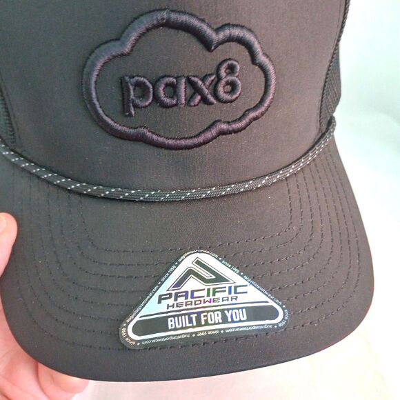PAX 8 Strapback Hat Cap Black Otto Cloud Services 6 Panel - Picture 4 of 7